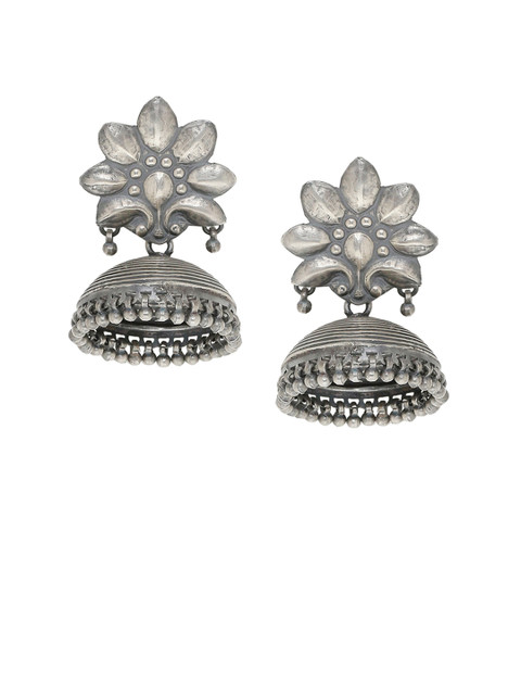 

ADORN by Nikita Ladiwala Women Sterling Silver Handcrafted Dome Shaped Jhumkas