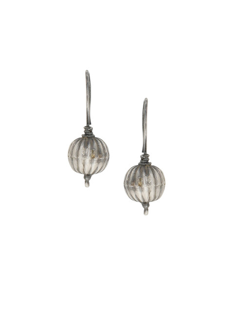 

ADORN by Nikita Ladiwala Silver-Toned Oval Drop Earrings