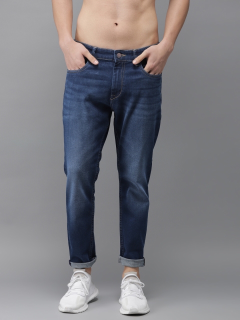 

HERE&NOW Men Blue Slim Tapered Fit Mid-Rise Clean Look Stretchable Jeans