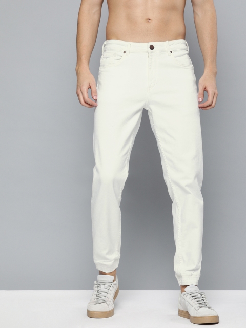 

HERE&NOW Men White Mid-Rise Clean Look Stretchable Jogger Jeans