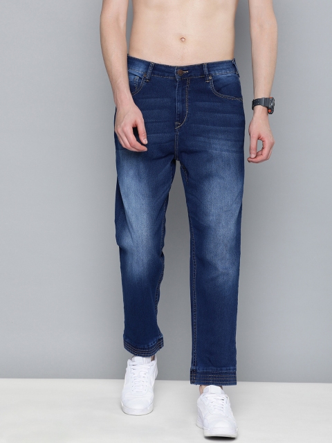 

HERE&NOW Men Blue Jogger Fit Mid-Rise Clean Look Stretchable Jeans