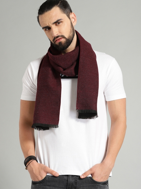 

Roadster Unisex Maroon Solid Acrylic Scarf