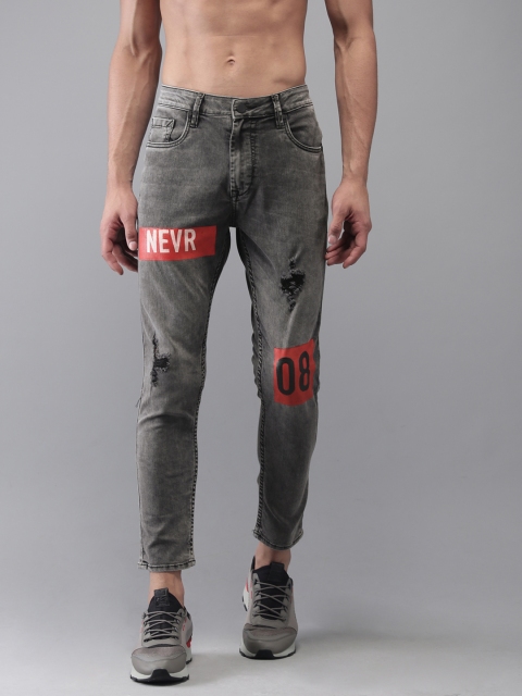 

Moda Rapido Men Grey Slim Fit Mid-Rise Mildly Distressed Stretchable Jeans