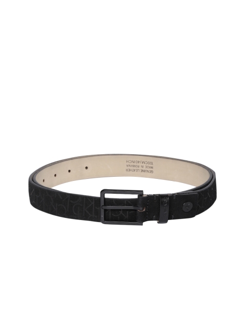 

Calvin Klein Men Black Solid Leather Belt