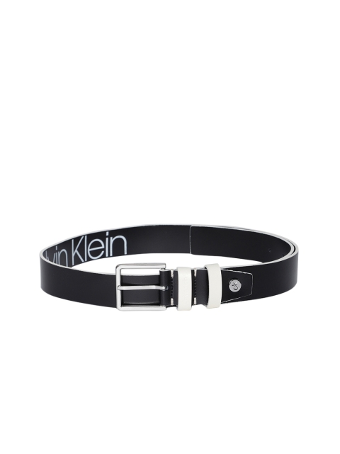 

Calvin Klein Men Black Leather Solid Belt