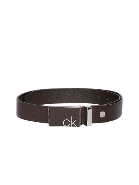 

Calvin Klein Men Coffee Brown Solid Leather Belt