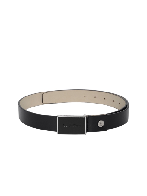 

Calvin Klein Men Black Solid Leather Belt
