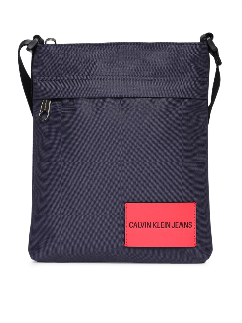 

Calvin Klein Men Navy Blue Solid Messenger Bag