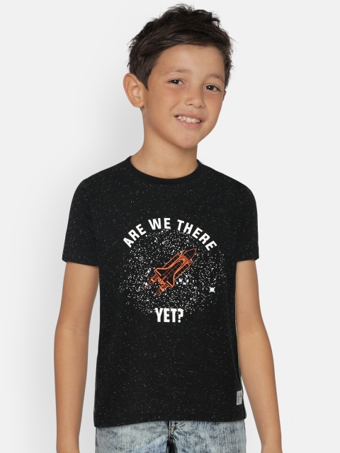 

Indian Terrain Boys Black Glow-in-the-Dark T-shirt
