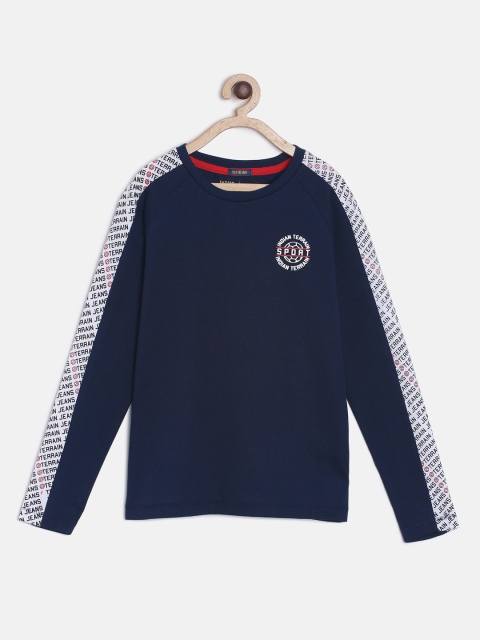 

Indian Terrain Boys Navy Blue Solid Round Neck T-shirt