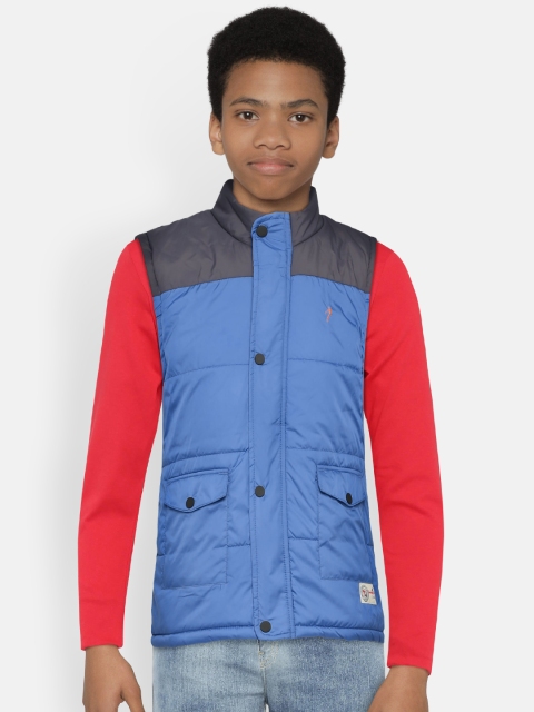 

Indian Terrain Boys Blue & Grey Colourblocked Insulator Padded Jacket