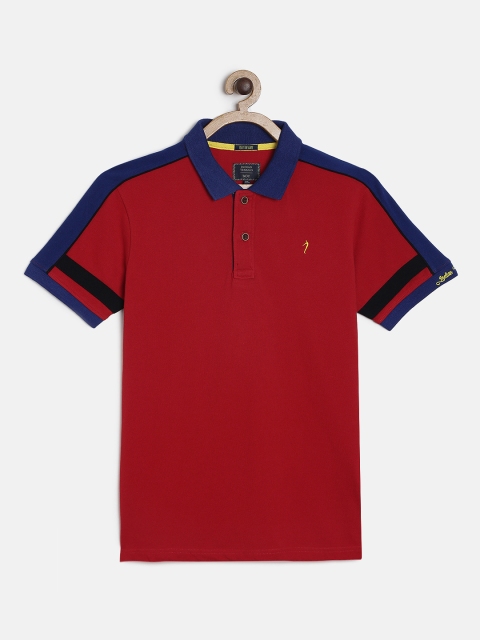 

Indian Terrain Boys Red Solid Polo Collar T-shirt