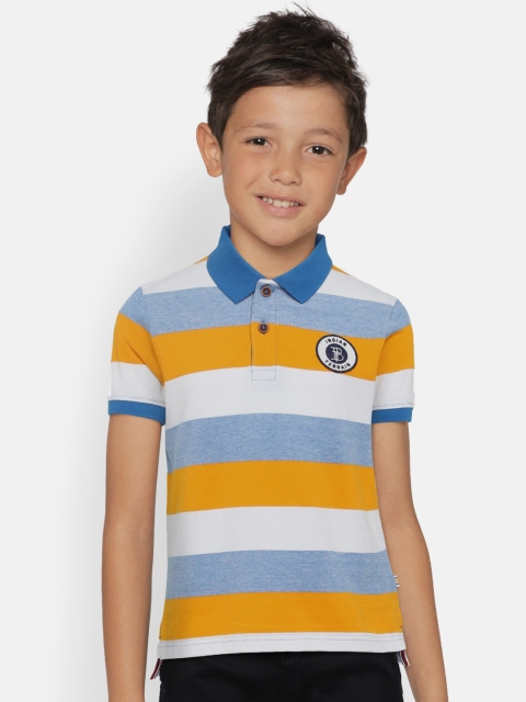 

Indian Terrain Boys Multicoloured Striped Polo Collar T-shirt, Multi