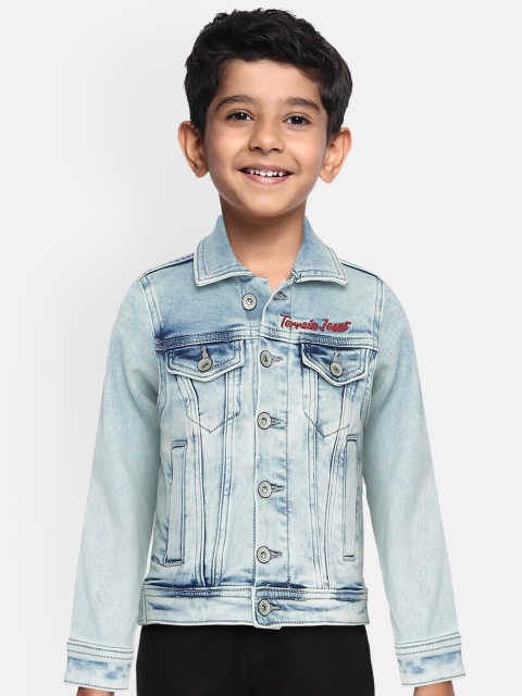 

Indian Terrain Boys Blue Washed Denim Jacket