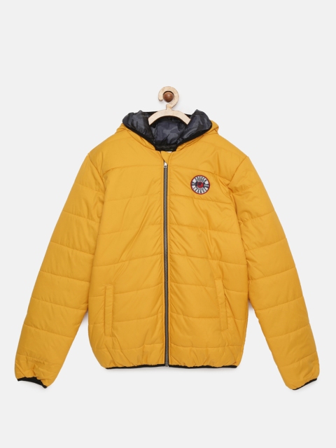 

Indian Terrain Boys Yellow Solid Puffer Jacket