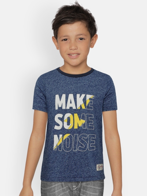 

Indian Terrain Boys Blue Printed Round Neck T-shirt