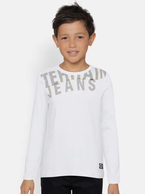 

Indian Terrain Boys White Printed Round Neck T-shirt