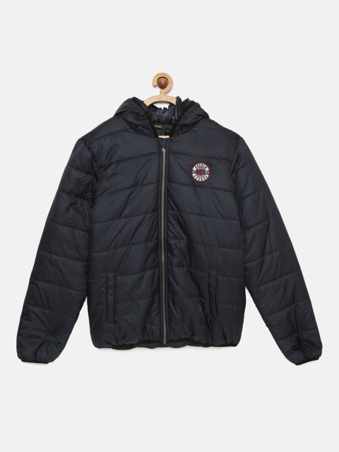 

Indian Terrain Boys Navy Blue Solid Puffer Jacket