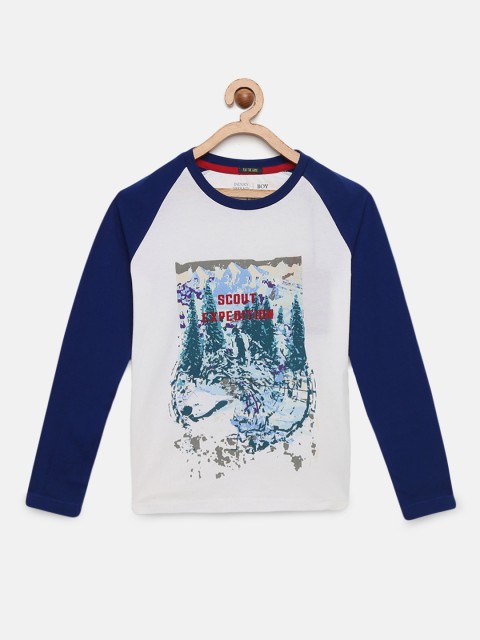 

Indian Terrain Boys White Printed Round Neck T-shirt
