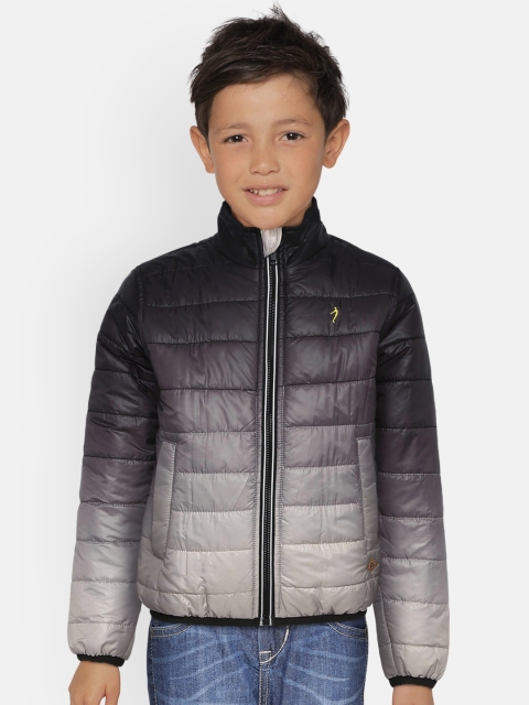 

Indian Terrain Boys Grey & Black Ombre Insulator Padded Jacket