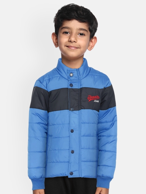 

Indian Terrain Boys Blue Striped Insulator Puffer Jacket