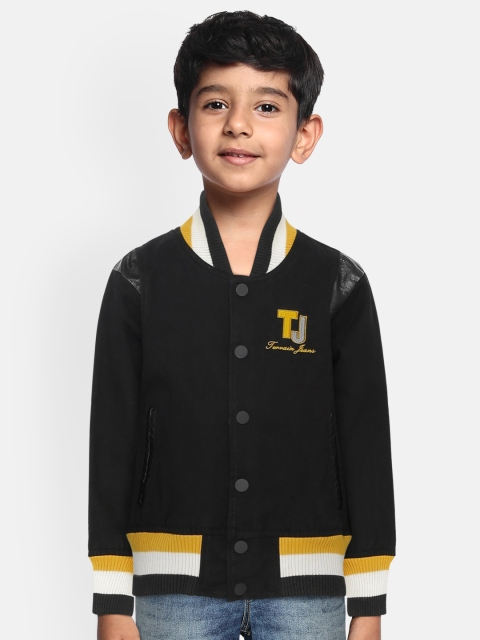 

Indian Terrain Boys Black Printed Insulator Bomber