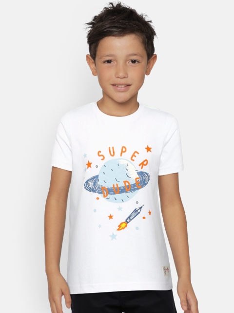

Indian Terrain Boys White Glow-in-the-Dark T-shirt