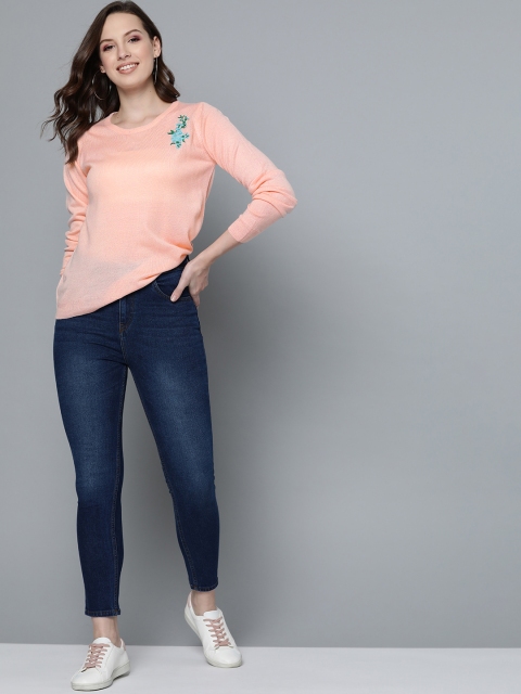 

Mast & Harbour Women Pink Solid Sweater