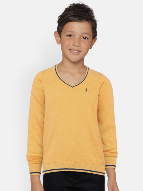 

Indian Terrain Boys Yellow Solid Sweater