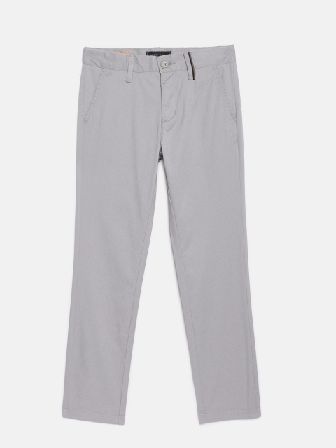 

Indian Terrain Boys Grey Regular Fit Solid Chinos