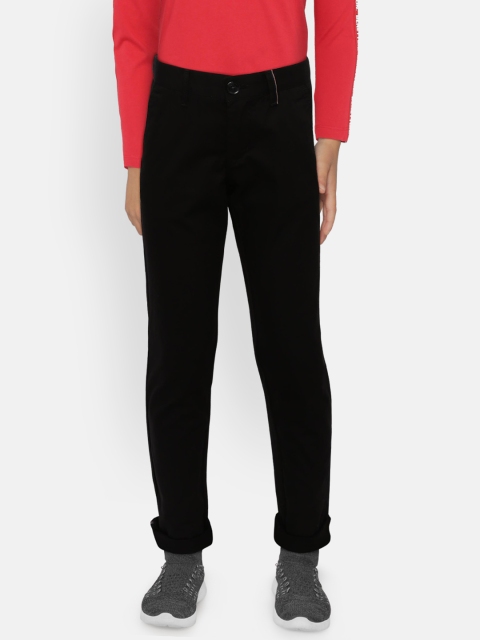 

Indian Terrain Boys Black Regular Fit Solid Formal Trousers