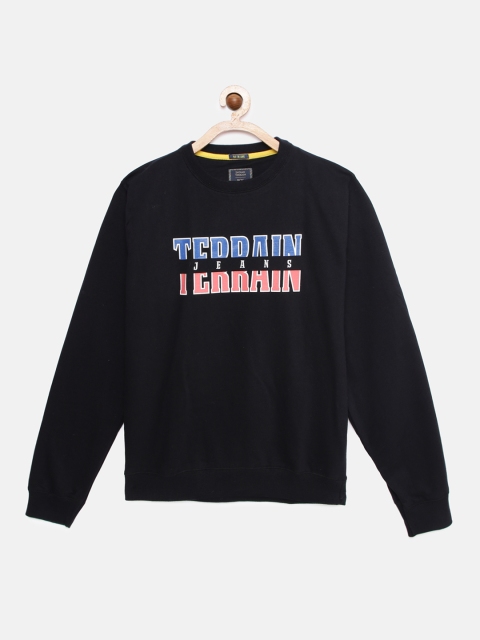 

Indian Terrain Boys Black Printed Sweatshirt