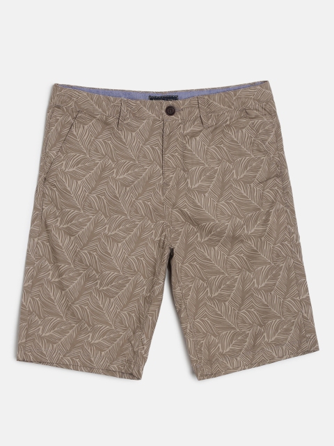 

Indian Terrain Boys Khaki Brown Printed Regular Shorts