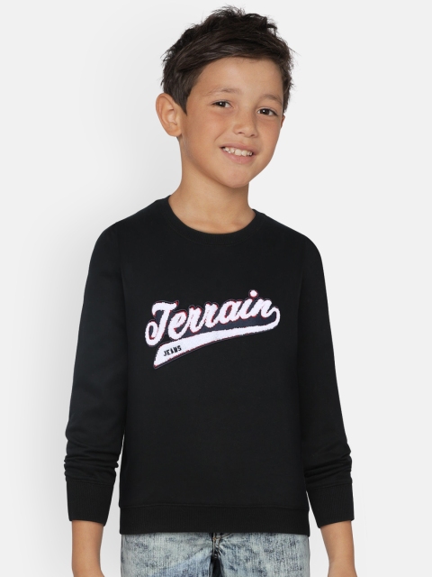 

Indian Terrain Boys Black Printed Sweatshirt