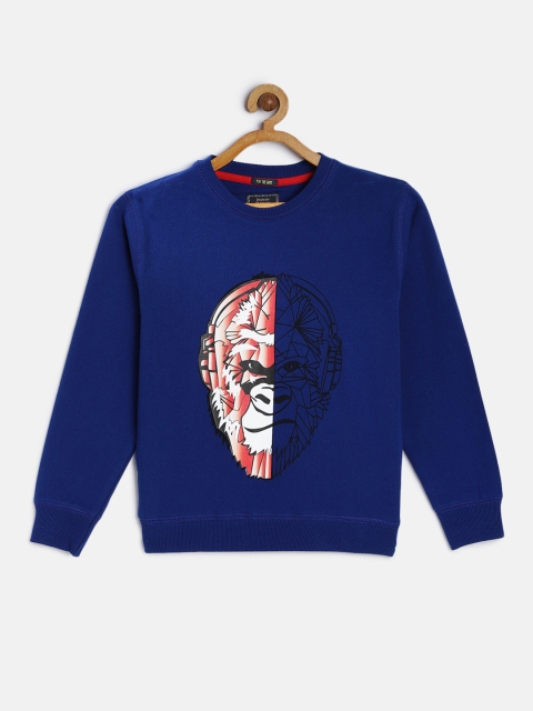 

Indian Terrain Boys Blue Printed Sweatshirt