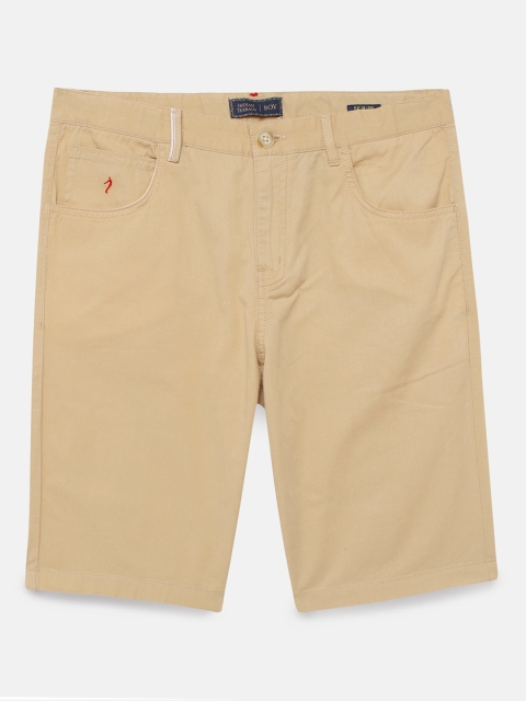 

Indian Terrain Boys Khaki Brown Solid Regular Fit Regular Shorts