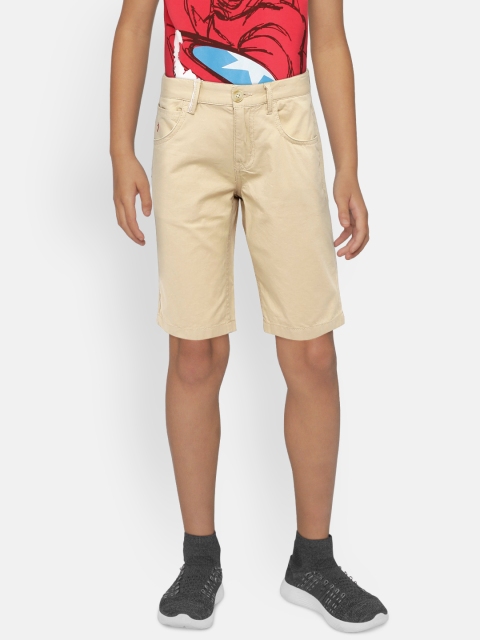 

Indian Terrain Boys Beige Solid Regular Fit Regular Shorts