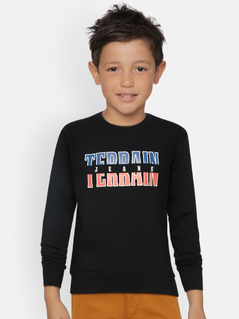 

Indian Terrain Boys Black Printed Sweatshirt