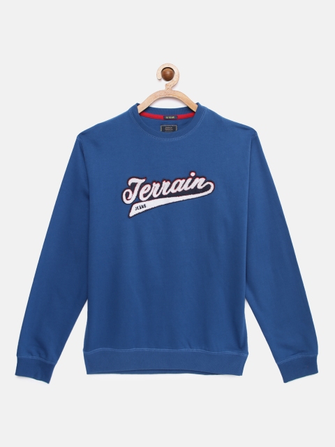 

Indian Terrain Boys Blue Printed Sweatshirt