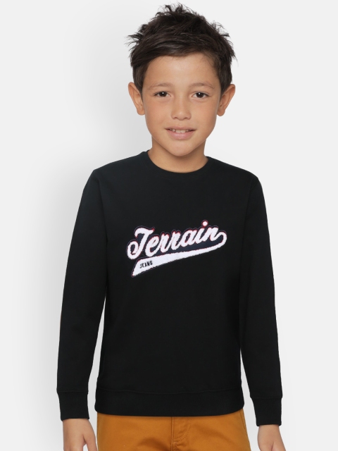 

Indian Terrain Boys Black Solid Sweatshirt