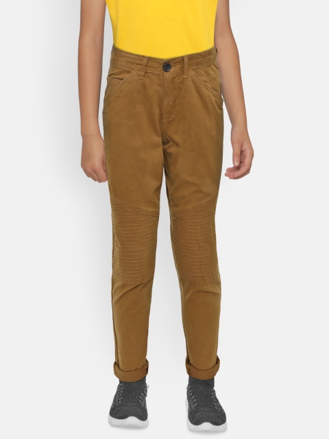 

Indian Terrain Boys Brown Regular Fit Solid Trousers