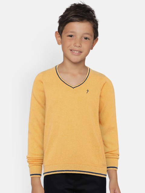 

Indian Terrain Boys Yellow Solid Sweater