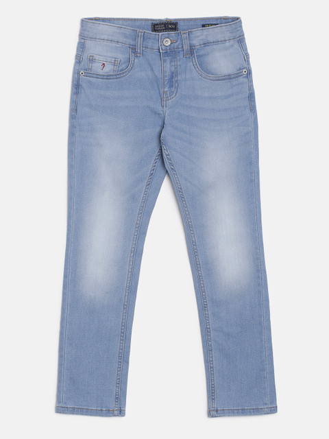 

Indian Terrain Boys Blue Regular Fit Mid-Rise Clean Look Jeans