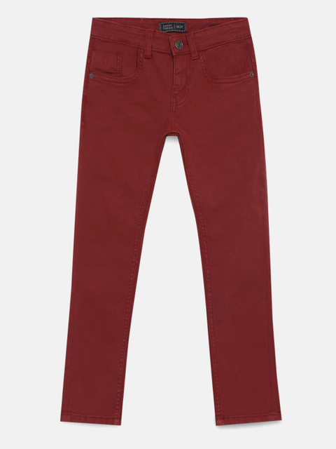 

Indian Terrain Boys Red Regular Fit Mid-Rise Clean Look Stretchable Jeans