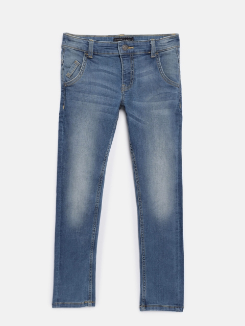 

Indian Terrain Boys Blue Regular Fit Mid-Rise Clean Look Jeans