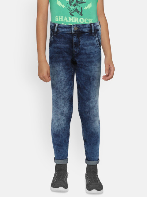 

Indian Terrain Boys Blue Regular Fit Mid-Rise Clean Look Stretchable Jeans