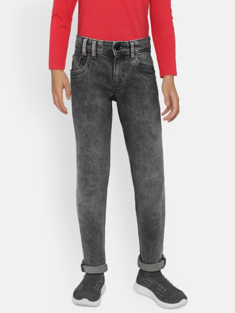 

Indian Terrain Boys Grey Regular Fit Mid-Rise Clean Look Stretchable Jeans