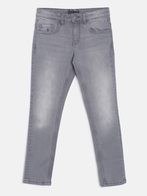 

Indian Terrain Boys Grey Regular Fit Mid-Rise Clean Look Stretchable Jeans
