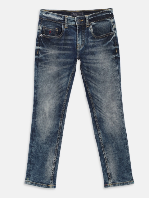 

Indian Terrain Boys Navy Blue Regular Fit Mid-Rise Clean Look Stretchable Jeans