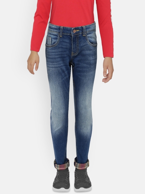 

Indian Terrain Boys Blue Regular Fit Mid-Rise Clean Look Stretchable Jeans